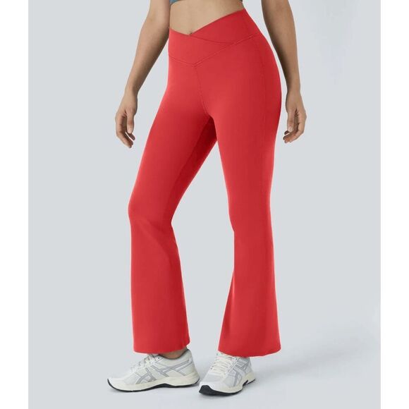 HALARA Vibrant Red Flare Leggings - Picture 1 of 2